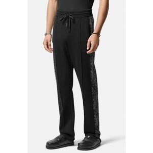 Versace Knit Barocco Jacquard Black Wool/Silk Pants 2XL 54 1013253 IT NWT $1525